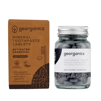 Georganics Tandpasta Tabletten - Actieve Kool - 120 tabletten