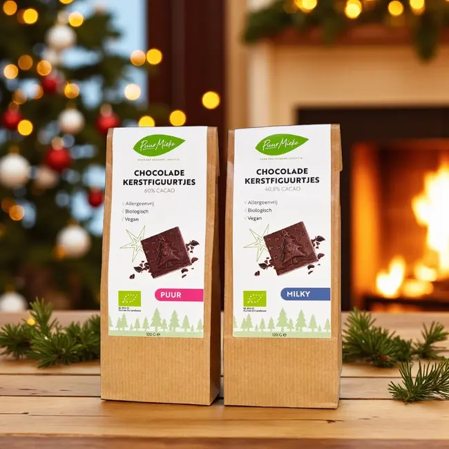 Chocolade Kerstfiguurtjes Milky allergeenvrij - 120g - BIO