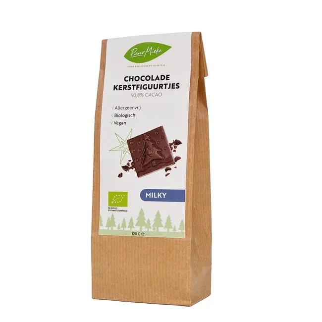Chocolade Kerstfiguurtjes Milky allergeenvrij - 120g - BIO