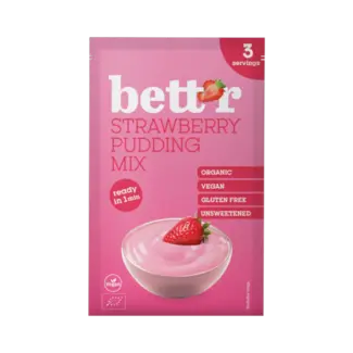 Bett'r Aardbeien Pudding Mix - 30g - BIO