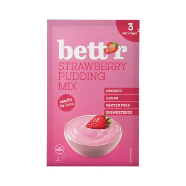 Aardbeien Pudding Mix - 30g - BIO