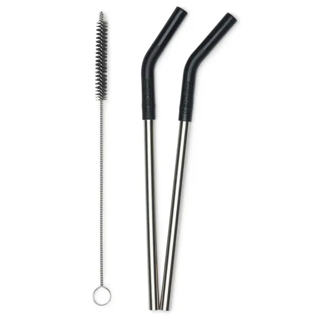 RVS Rietjes met flexibele tip - 2-pack - 8mm