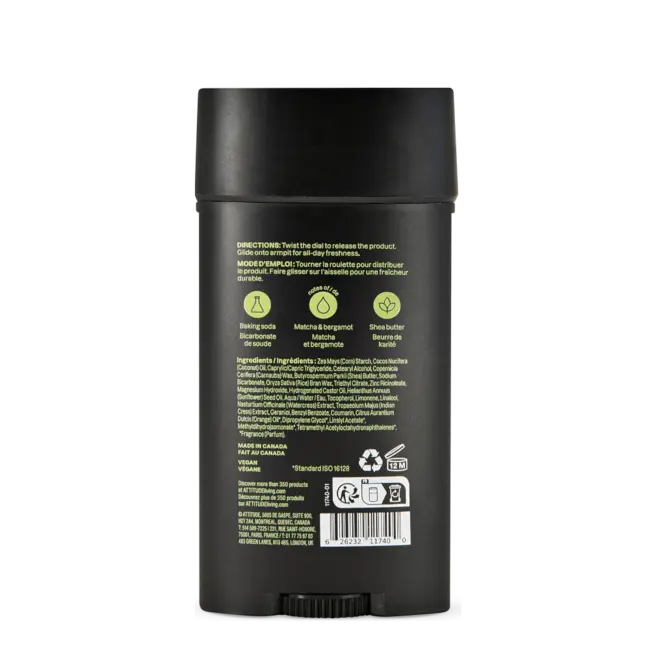 Deodorant Super Leaves - Matcha en Bergamot - Mannen - 75g