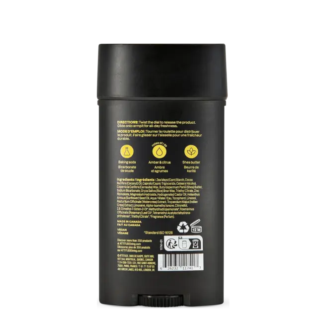 Deodorant Super Leaves - Amber en Citrus - Mannen - 75g