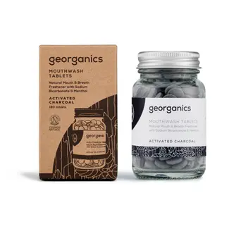 Georganics Mondwater tabletten - Actieve Kool - 180 tabletten