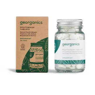 Georganics Mondwater tabletten - Groene Munt - 180 tabletten