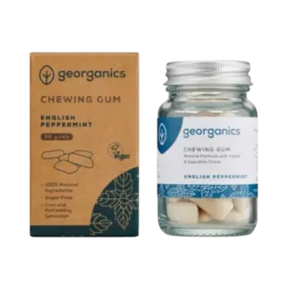 Georganics Kauwgom - Engelse Pepermunt - 30 stuks