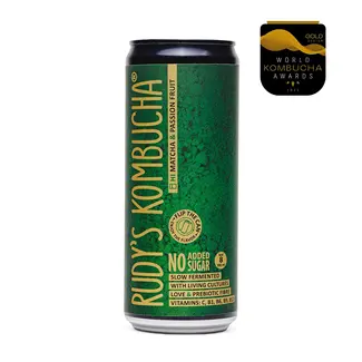 Rudy's Kombucha - Matcha & Passievrucht - 330ml