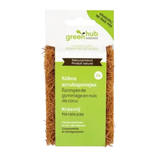 GreenHub Kokos Scrubspons Krasvrij (2 stuks)