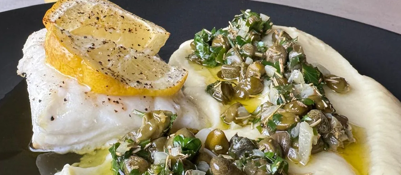 Kabeljauw geserveerd met Pastinaakpuree