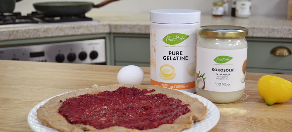 Low carb pannenkoek met frambozen-chiazaadjam