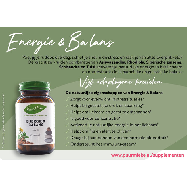 Energie & Balans - 500mg - 60 caps