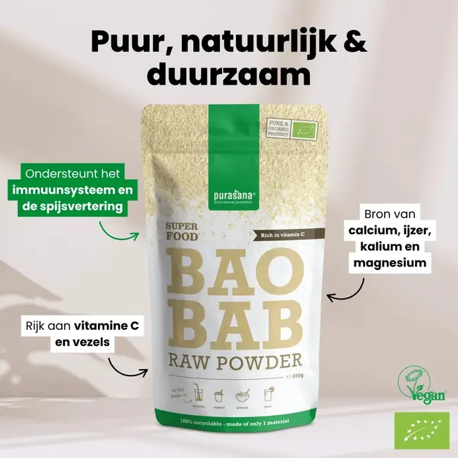 Baobab poeder - 200g - BIO