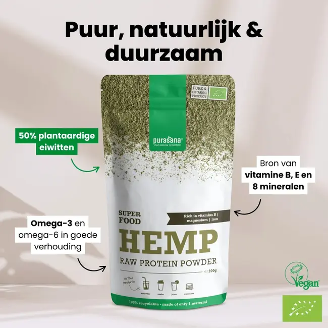 Hennep Proteïnepoeder - 200g - BIO