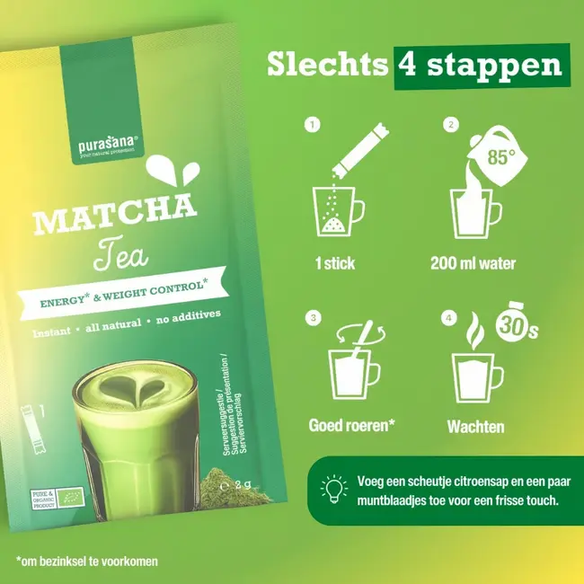 Instant Matcha Thee - 6 sticks - BIO