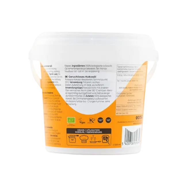 Kokosolie Ontgeurd - 500ml - BIO