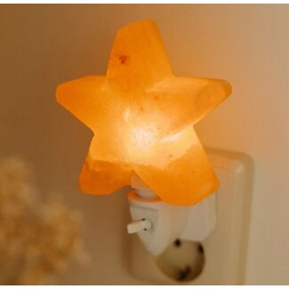 SelNature Himalayazout nachtlamp voor stopcontact - Ster