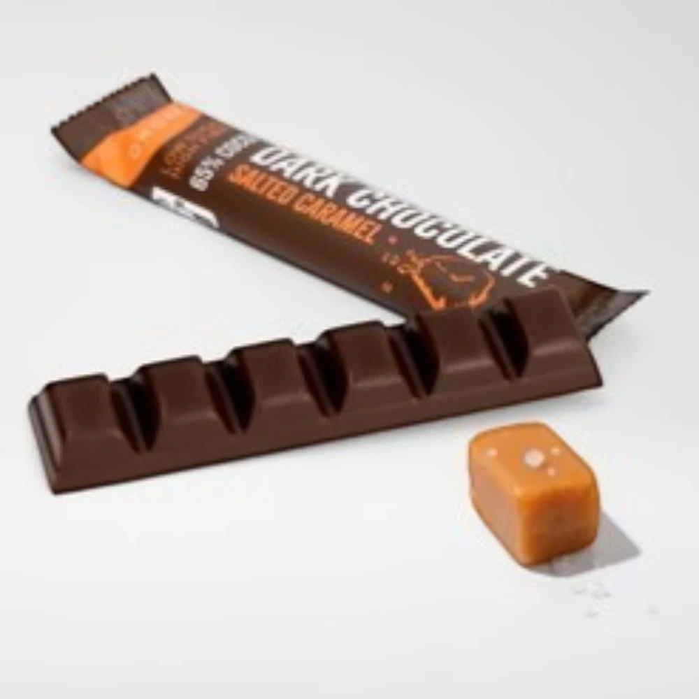 Chocoladereep - Karamel Zeezout - 65% Cacao - 35g - Puur Mieke