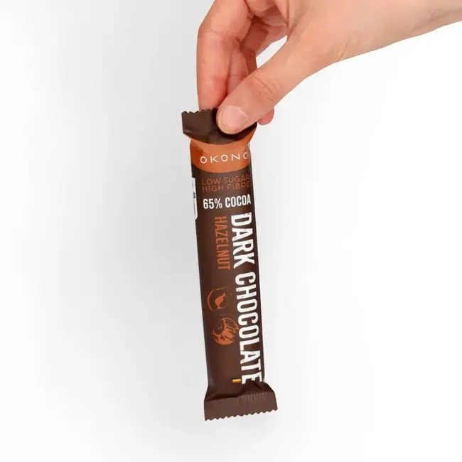 Chocoladereep - Hazelnoot - 65% Cacao - 35g