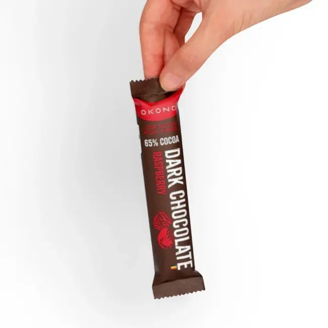 Chocoladereep - Framboos - 65% Cacao - 35g