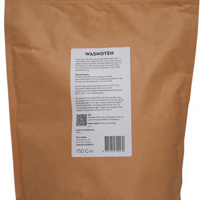 Wasnoten 750 gram + 1 waszakje