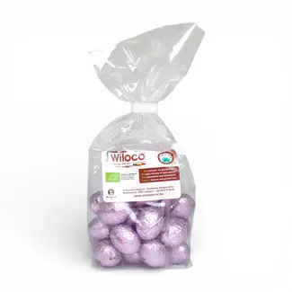 Wiloco Paaseitjes 'Wit' - Gevuld met praliné - 150g - BIO