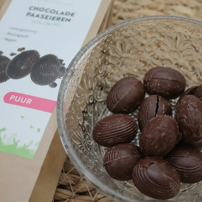Chocolade Paaseieren Puur - Allergeenvrij - 72g - BIO