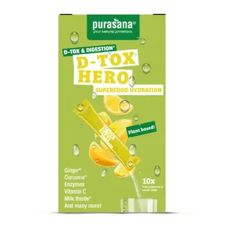 Purasana Hydration Superfoods D-Tox Hero - 10 sachets