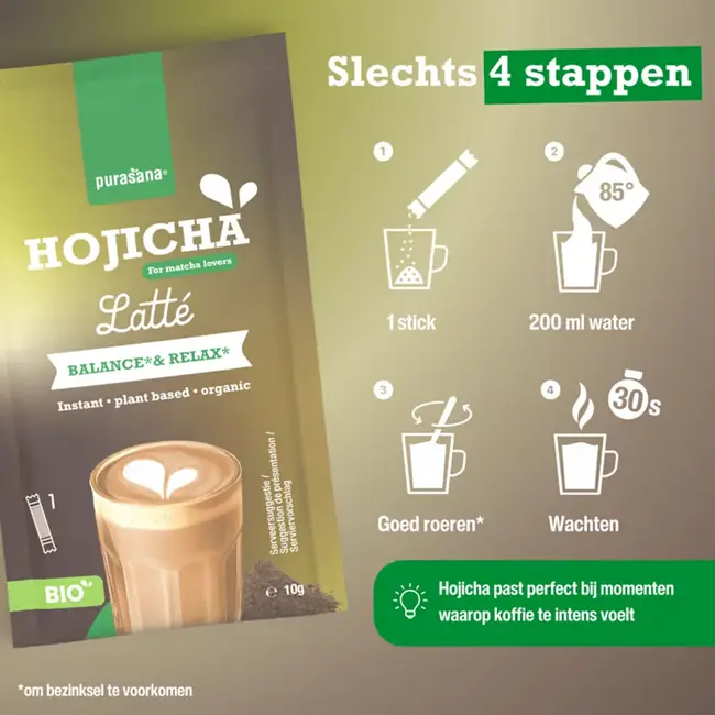 Instant Hojicha Latté - 6 x 10g - BIO