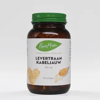 Puur Mieke Levertraan Kabeljauw  - 500mg - 100 softgels