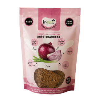 Treat KPNI Keto Crackers - Ui & Knoflook - 60g