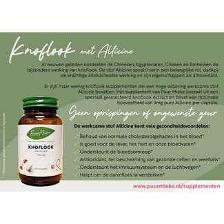 Puur Mieke Knoflook met Allicine Sample - 400mg - 5 capsules