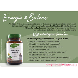 Puur Mieke Energie & Balans Sample - 500mg - 5 capsules