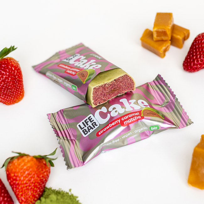 Lifebar Cake - Strawberry Caramel Matcha - 35g - BIO