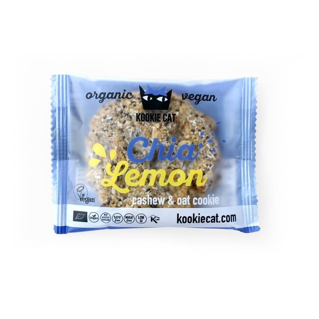 Kookie Cat Chia en Citroen Koek 50g - BIO