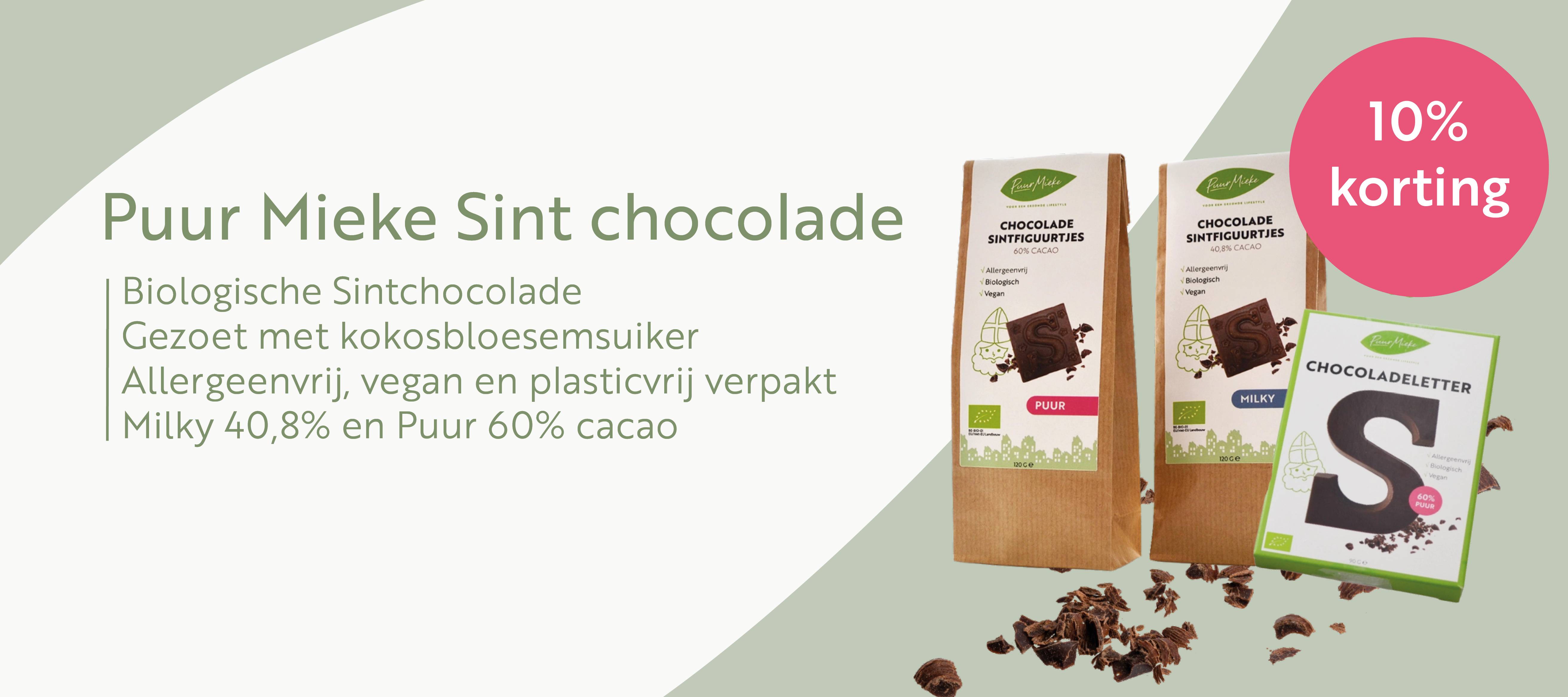 Sint chocolade  Puur Mieke 10% korting