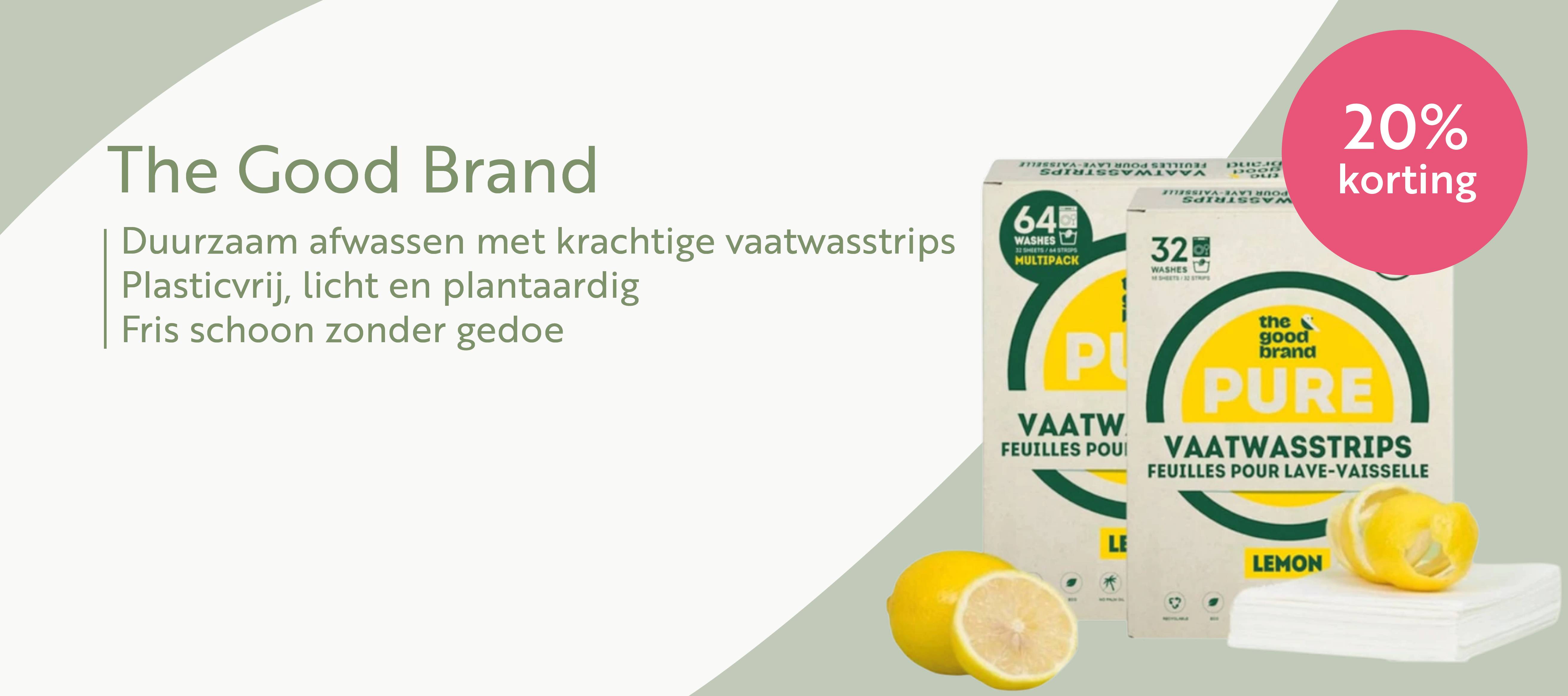 20%  The good brand vaatwasstrips