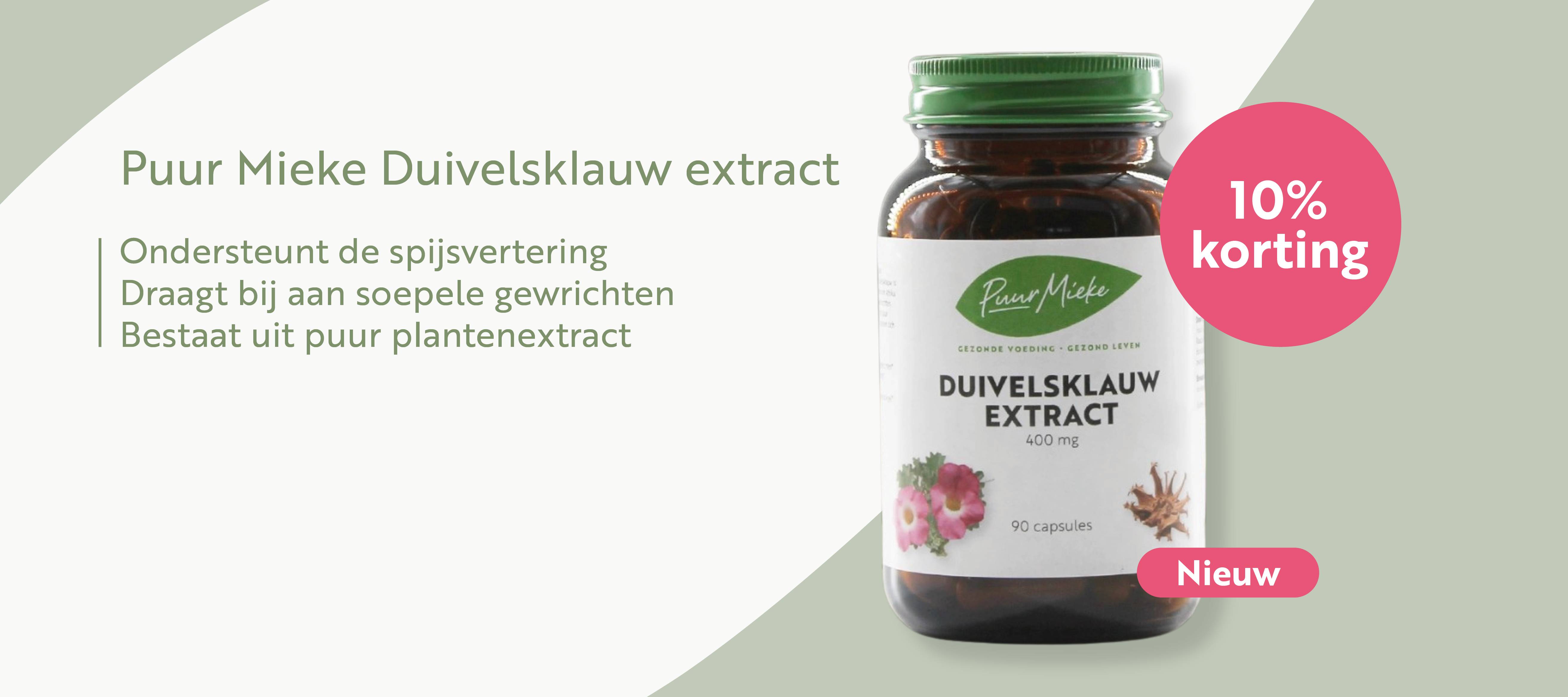 10% korting Puur Mieke Duivelsklauw extract