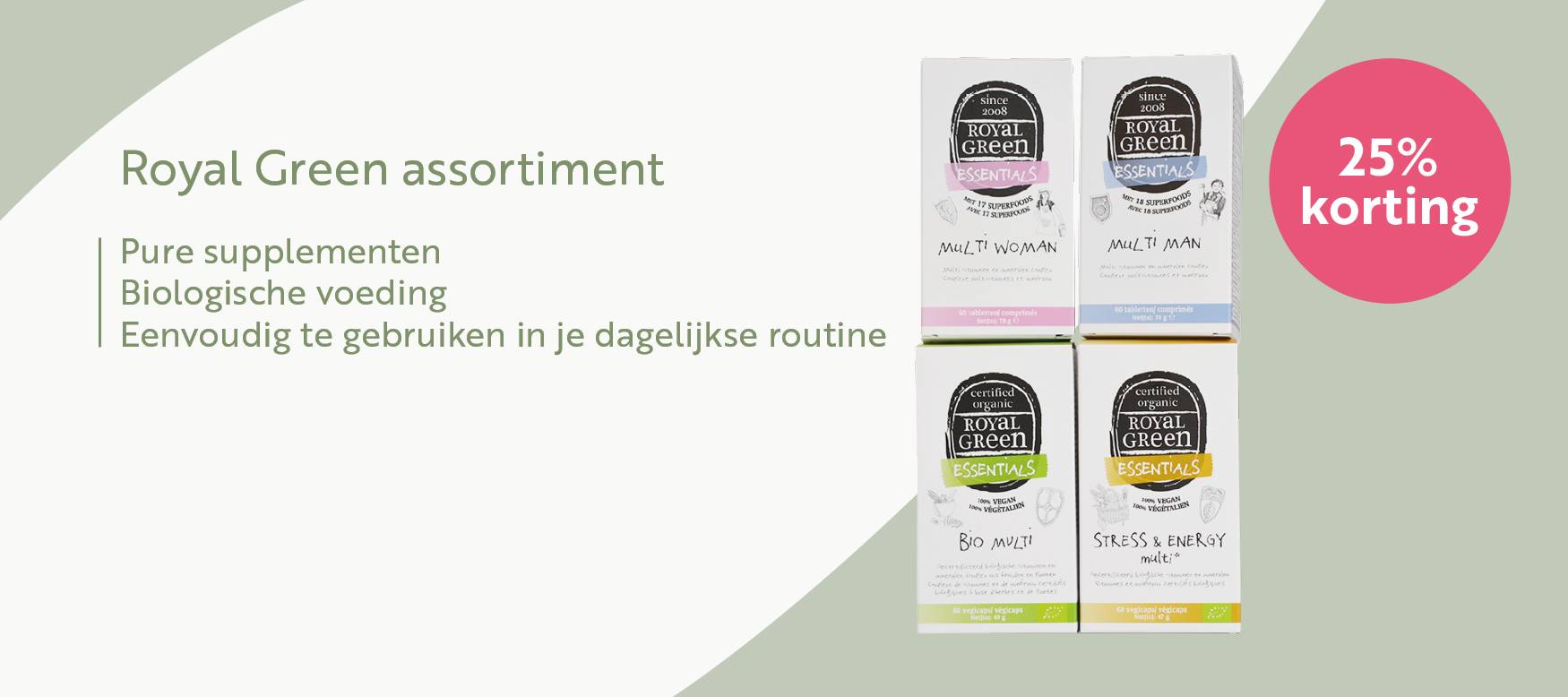 25% korting Royal Green