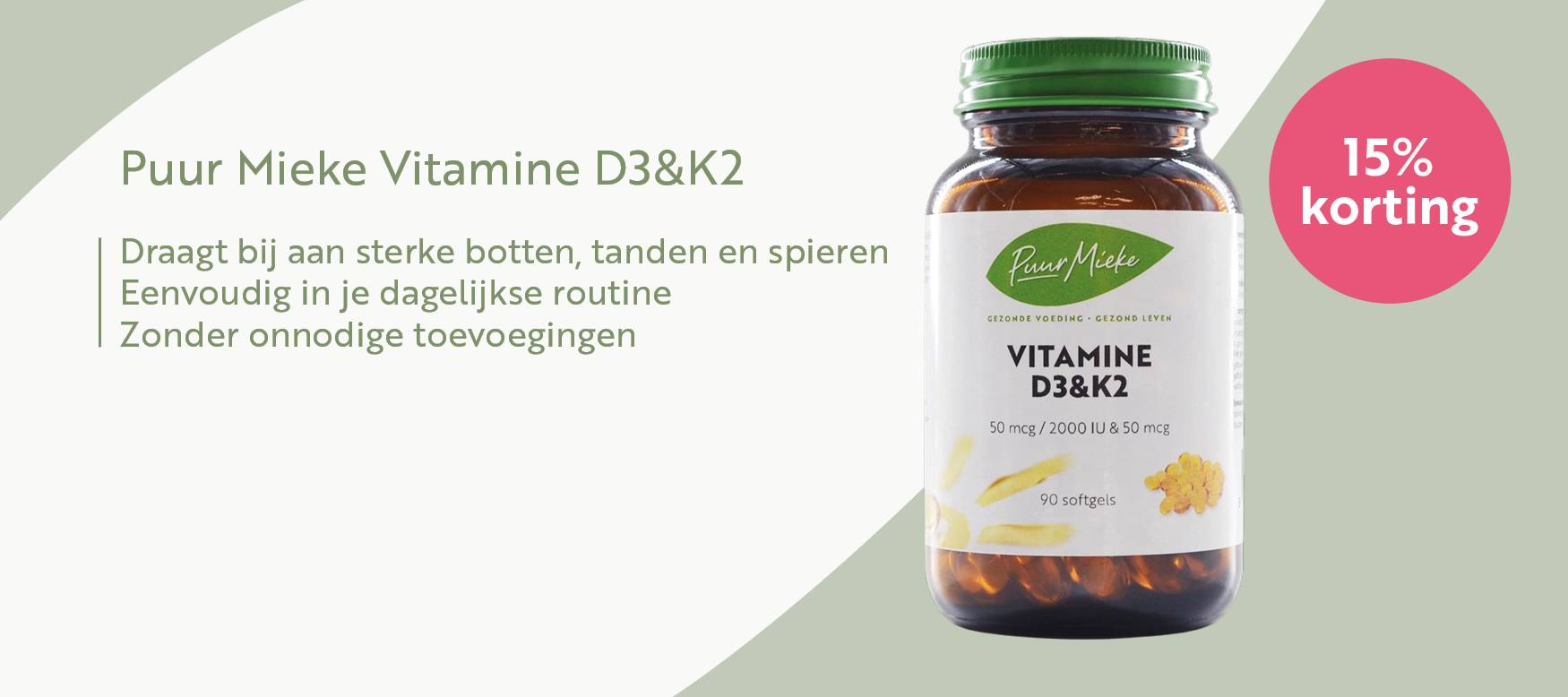 15% korting Vitamine D3&K2