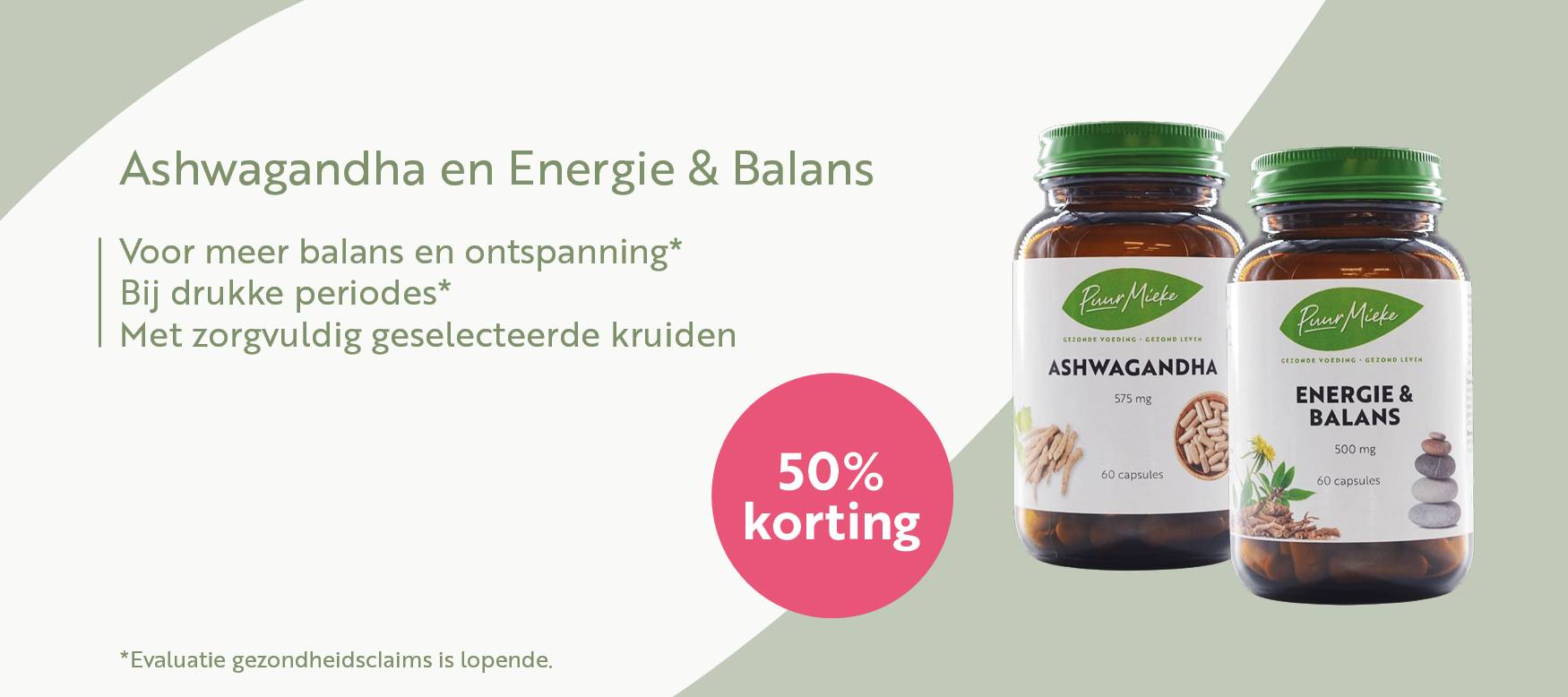 1+1 gratis Ashwagandha en Energie & Balans