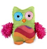 Uil knuffel regenboog: roze, blauw of groen (16 cm)