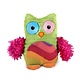 Uil knuffel regenboog: roze, blauw of groen (16 cm)