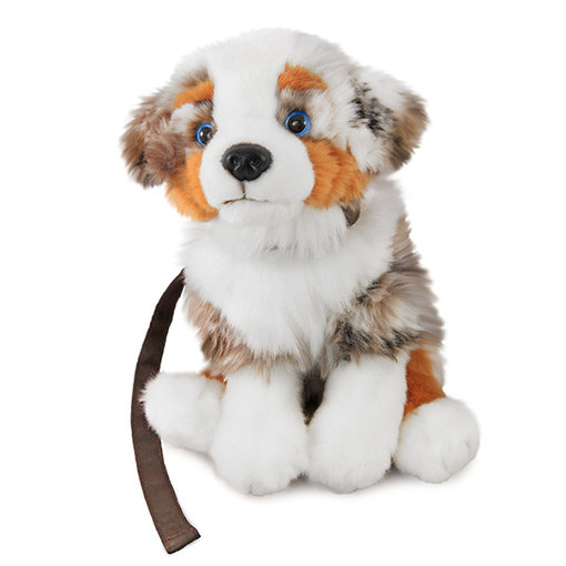 Hond knuffel Australische herder pup