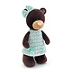 Teddybeer knuffel Milk (mintgroene jurk)