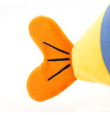 Orange Toys Grappige vis knuffel (geel, blauw en oranje)