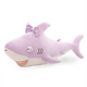 Haai knuffel grappig roze met strik