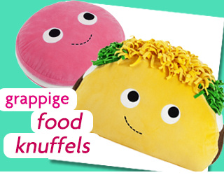 Grappige food knuffels! o.a. Donut, Taco en Avocado