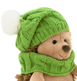 Orange Toys Egel knuffel met muts en sjaal (Life Collectie)