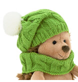 Orange Toys Egel knuffel met muts en sjaal (Life Collectie)